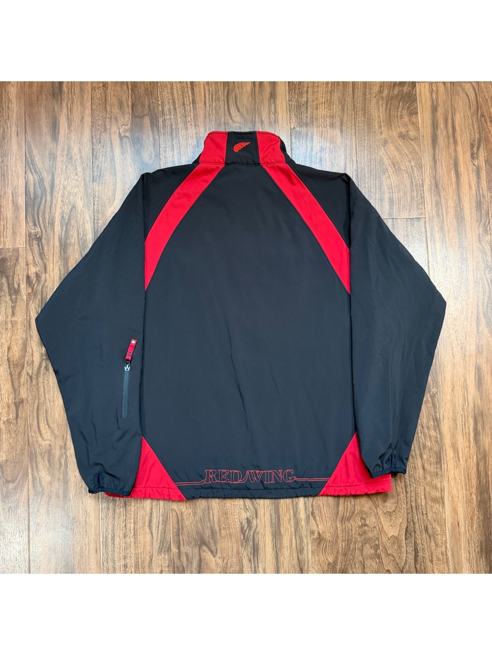 Vintage Red Wing Softshell Jacket Full Zip Fleece L Black Red Workwear Coat